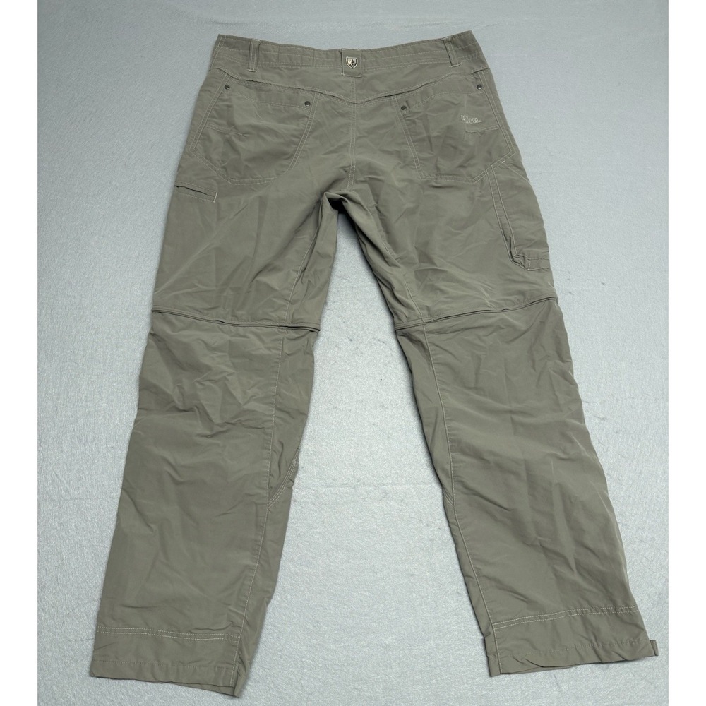 Kuhl Liberator Convertible Stealth Pants Green Khaki Size 36 x 30 Zip Off Hiking - Picture 7 of 10